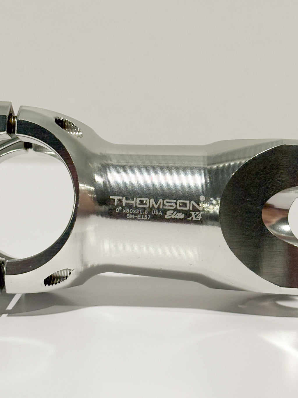 Thomson Elite X4 Mountain Stem 80mm 0 degree 31.8 1-1/8" Threadless Silver