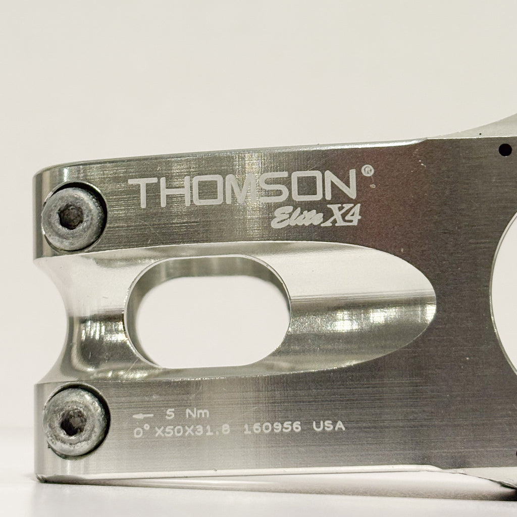 Thomson Elite X4 MTB Mountain Bike Bicycle Stem 0 degree 31.8 x 50mm Silver