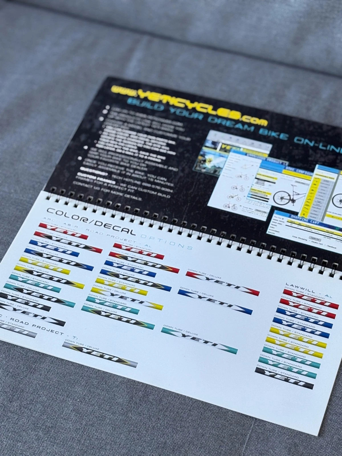 Vintage Yeti Cycles 2000/2001 Product Catalog and Mixed Stickers/Decals