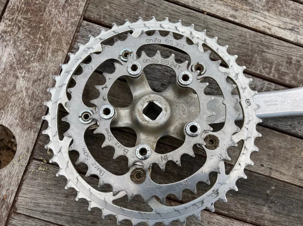 Suntour/Sugino XC Pro Crankset 175mm with Onza Rings 46/36/24